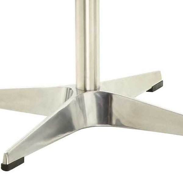 English Elm Retro Retro Brown Top Grain Leather Accent Chair with Padded Cushion, Nailhead Trim & Chrome Base B062P186468