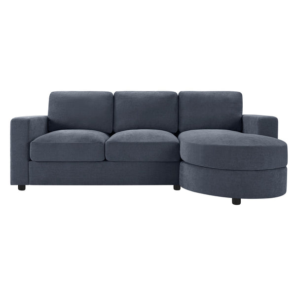 English Elm Modern Sectional Sofa - Stylish L-Shaped Couch With Curved Chaise, Usb Ports & Storage For Comfort N719S002170C