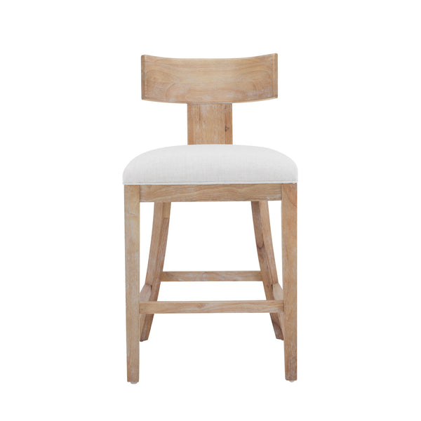 English Elm 27" Armless Counter Stools Set of 2 Padded Rubberwood Kitchen Island Seating N780P403744F