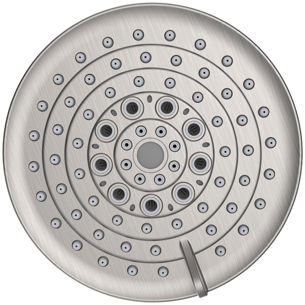 English Elm 6 High-Pressure Shower Head 5" Rain Fixed Ceiling-Mount with 6 Spray Modes, Anti-Clog Nozzles, Easy Install, Low-Flow Performance Brushed Nickel T3177P277454
