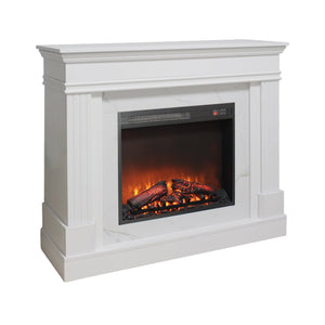 English Elm 44" Electric Fireplace Mantel with 3d Flame Led Insert for Living or Bedroom W1769P356642