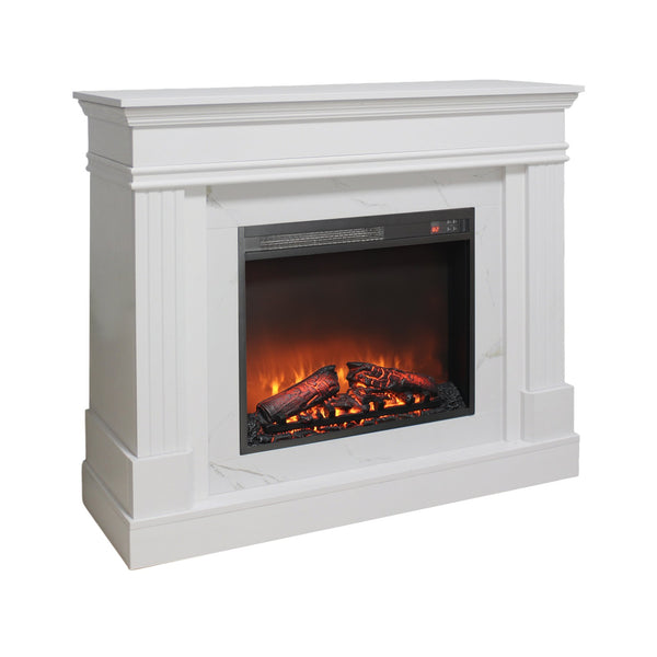 English Elm 44" Electric Fireplace Mantel with 3d Flame Led Insert for Living or Bedroom W1769P356642