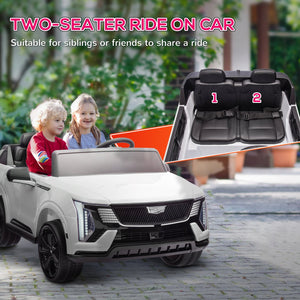 English Elm Qaba Licensed Cadillac Escalade 12v Two Seat Kids Ride on Truck with Remote W2225P249888
