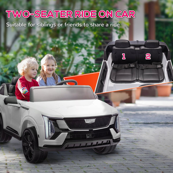 English Elm Qaba Licensed Cadillac Escalade 12v Two Seat Kids Ride on Truck with Remote W2225P249888