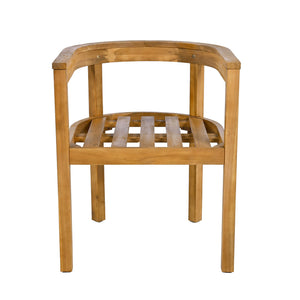 English Elm Christopher Knight Home® - Abaco Outdoor Acacia Wood Dining Chair Set of 2 with Beige Teak Cushions, Durable Weather-Resistant Comfort N775P235147T