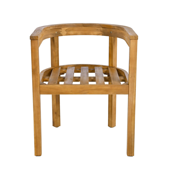 English Elm Christopher Knight Home® - Abaco Outdoor Acacia Wood Dining Chair Set of 2 with Beige Teak Cushions, Durable Weather-Resistant Comfort N775P235147T