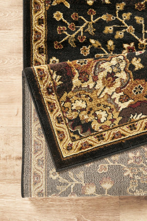 English Elm Classic Medallion Area Rug Low Pile Ornate Symmetrical Design for Dining Living Rooms B186P452298