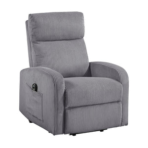 English Elm Contemporary Power Lift Chair Recliner with Plush Corduroy, Foam-Over-Coil Support & Side Pocket Dark Gray 31 L x 29 W x 24 H B011P395830