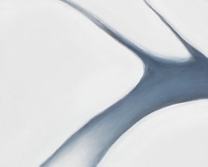 Sunpan Meditation Wall Art Triptych - Hand-Painted Monochromatic Design in Cool Blue Hues, Framed