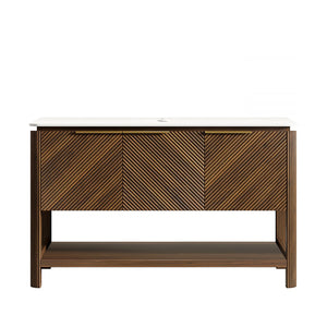 English Elm Nyah Carrara Sintered Stone Vanity Countertop with Undermount Ceramic Basin 48 Inch W2615P346334