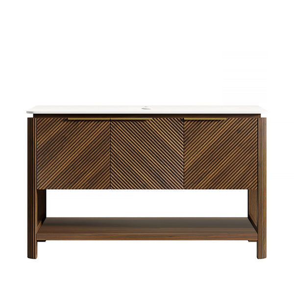 English Elm Nyah Carrara Sintered Stone Vanity Countertop with Undermount Ceramic Basin 48 Inch W2615P346334