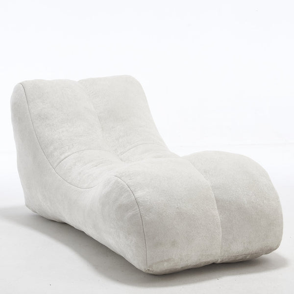 English Elm Creative Bean Bag Sofa Chair with Plush Superfiber Cover and Soft Foam Filling for Luxe Comfort White W1996P266258