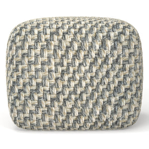 English Elm Beatrix Handwoven Square Pouf Neutral Boho Footrest for Living Room or Bedroom B136P427590