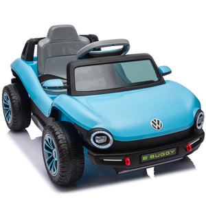 English Elm 12v Licensed Volkswagen Beetle Ride on Car with Remote Control and Suspension for Kids Blue W1578P418192