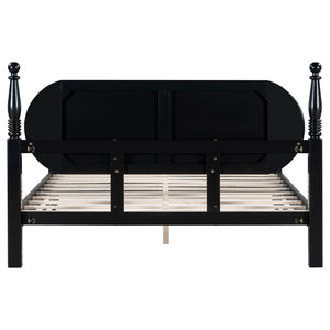 English Elm Queen Platform Bed Solid Wood Frame Velvet Upholstered Headboard Modern Bedroom N770PQ379968C