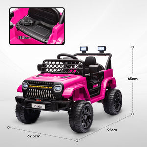 English Elm Qaba 12v Battery Powered Kids Ride on Utv with Spring Suspension and Remote Pink W2225P249876