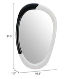 Muna Mirror White & Black 110189 Zuo Modern