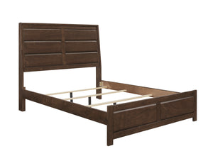 English Elm Espresso Contemporary King Bed With Beveled Framing - Elegant Wooden Furniture For Modern Homes B011S01514