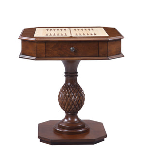 English Elm Bishop Cherry Finish Reversible 3-in-1 Game Table w/Storage Drawers, 20" Square Pedestal Table B2726P251283