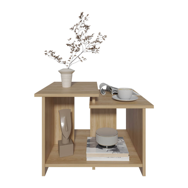 English Elm Coffee Coffee Table 16.6" H Compact Engineered Wood Accent Table for Living Rooms, Modern Minimalist Style Durable Finish Natural Wood 29.53 L x 22.05 W x 3.54 H B097P296821