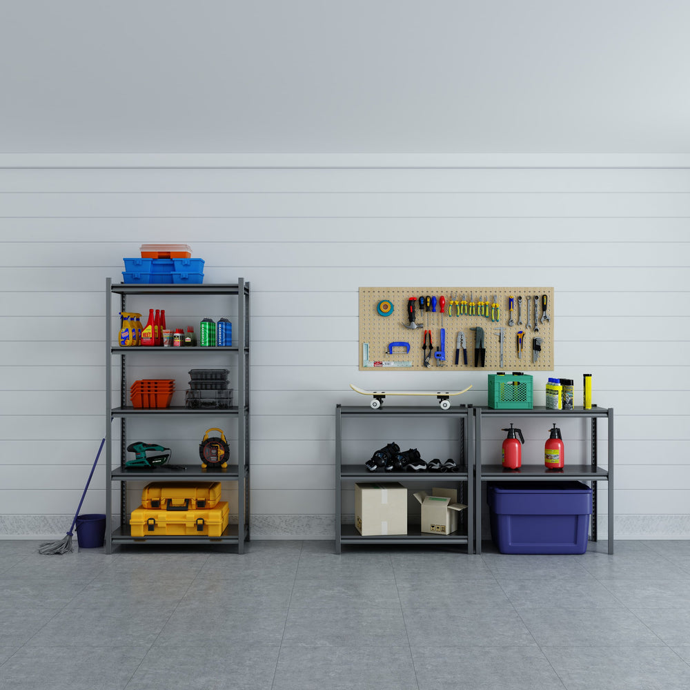 English Elm 5 Tier Heavy Duty Steel Shelving Unit Adjustable Garage Workshop Storage 2200lb W1831P442797