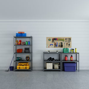 English Elm 5 Tier Heavy Duty Steel Shelving Unit Adjustable Garage Workshop Storage 2200lb W1831P442797