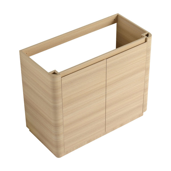 English Elm 40''freestanding Bathroom Vanity Plywood Cabinet Soft Close Doors Modern Bath Storage W999P351894