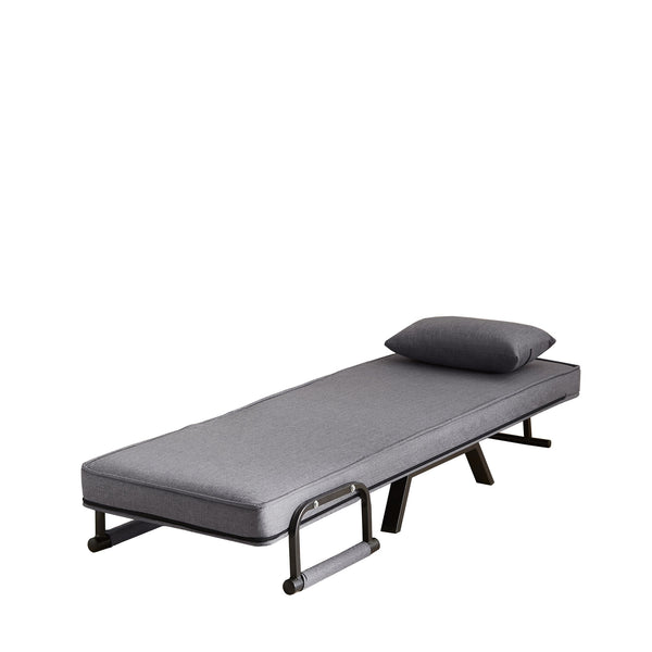 English Elm Folding Comfy Convertible Sleeper Sofa Bed — 5-in-1 Adjustable Futon Chair, Linen, Space-Saving Gray W1359P211938