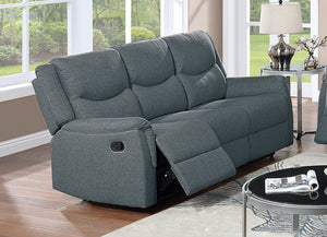 English Elm Modern Burlap Textured Sofa and Recliner Set for Comfortable Living Room Seating Dark Gray B011S02352