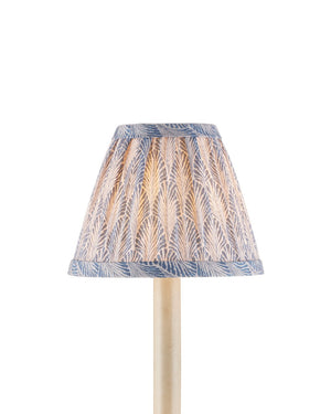 Currey & Company Plume Elegant Tapered Chandelier Shade With Fan-like Pattern By Lacefield Designs For Stunning Décor Blue Cotton 0900-0051-currey-company