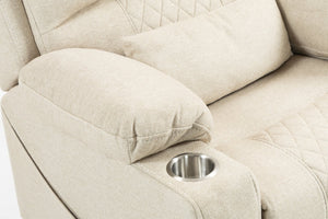 English Elm Lounge Electric Lift Recliner Chair With 180° Flat Lay, Dual Cup Holders & Soft Velvet Comfort W547S00049