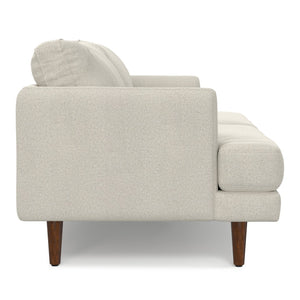 English Elm Livingston Cream White 76" Sofa — Eco-Friendly Woven-Blend, 7" Feather-Foam Cushions, 600 lb Capacity B136P364284