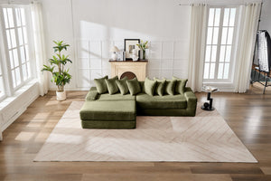 English Elm Convertible Floor Sofa Bed – Ultra-Soft Corduroy, Space-Saving Design For Small Apartments & Lounges W2915S00074