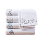 Madison Park Embroidered Microfiber Casual 4 PC Sheet Set MP20-8181 Teal Medallion