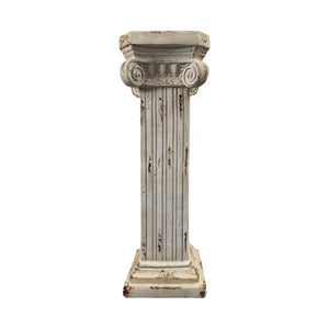 English Elm Pedestal Roman Column Stand Magnesium Oxide Aged Stone Finish Indoor Outdoor Decor W5230P450589