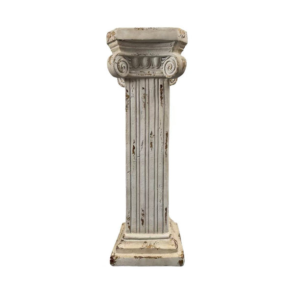 English Elm Pedestal Roman Column Stand Magnesium Oxide Aged Stone Finish Indoor Outdoor Decor W5230P450589