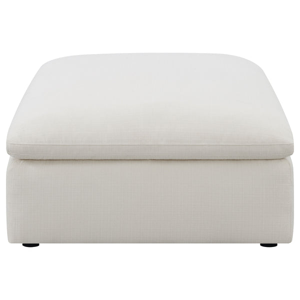 English Elm Hobson Ivory Square Upholstered Ottoman — Plush Modern 40" Bench Seat, Durable Lightweight Legs, Timeless Appeal B062P344896