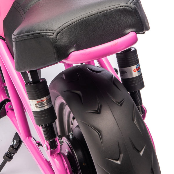 English Elm 24v300w Kids Electric Muscle Motorcycle with Dual Suspension Wide Eva Tires and Twist Throttle Pink W1578P382508