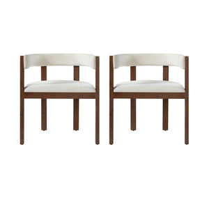 English Elm Bar Stools Set of 2 Rubberwood Barrel Back Counter Height Kitchen Island Seating Beige N771P375072D