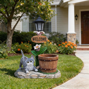 English Elm Labrador Solar Garden Statue with Led Glow and Built-in Succulent Planter Basin W5398P464241