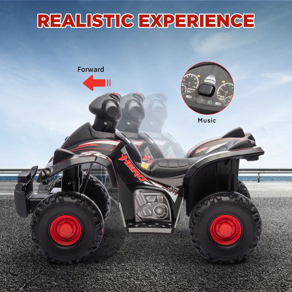 English Elm Qaba 6v Battery Powered Kids Atv Ride on Four Wheeler with Music Ages 2 to 6 W2225P249802