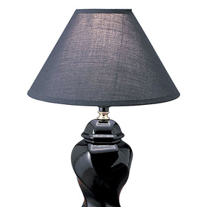 English Elm 13" Elegant Ceramic Table Lamp - Urn-Shaped Design In Black Finish With Stylish Linen Shade B072116104