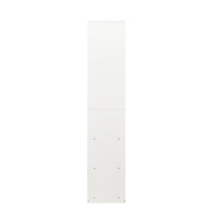 English Elm Freestanding 40" Closet System with 6 Open Shelves, 2 Hanging Rods & Wood Drawer — White Storage Wardrobe W331P280699