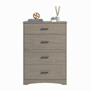 English Elm 4-Drawer Chest In Elegant Brown Finish - Stylish Storage Solution For Any Room, Compact & Durable B356P367766