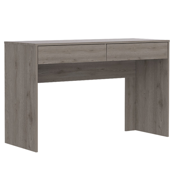 English Elm Acre Grey Writing Computer Desk with Two Drawers, 47.3" Work Surface, 29.4" Height, Engineered Wood B200P188821