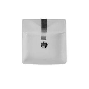 English Elm Bothwa Square Ceramic Vessel Sink Glossy White Cupc Certified Countertop Bath Basin B2724P262840