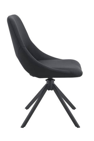 English Elm Dining Chairs Set Of 2 - Stylish Swivel Design With High Back, Durable Leather, Ideal For Modern Spaces W3493P347182