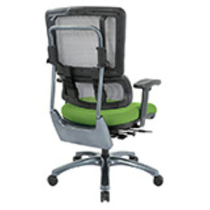 OSP Home Furnishings Vertical Mesh Back Ergonomic Manager Chair with Lumbar Support and Titanium Rolling Base 99667T-6