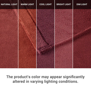 English Elm 3 Pcs Twin Micro Plush Sheet Set - Luxurious Burgundy Bedding For Year-Round Comfort & Style B035P319758