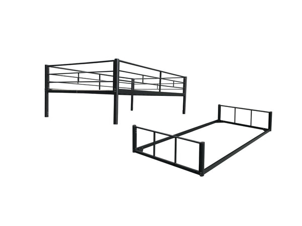 English Elm Twin Over Twin Bunk Bed – Space-Saving, Convertible Design With Sturdy Metal Frame And Guardrails W427P190044-GIGA